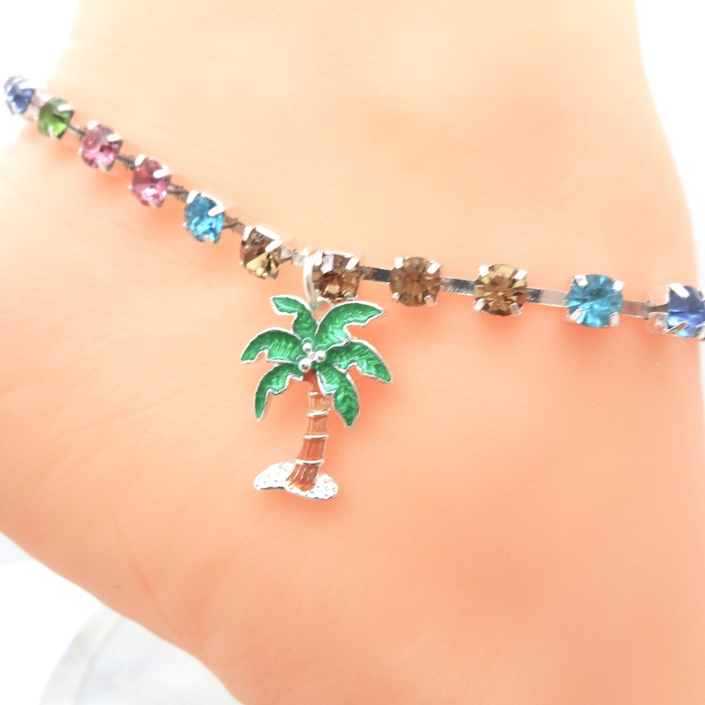 Palm Rhinestone Anklet Ankle Bracelet